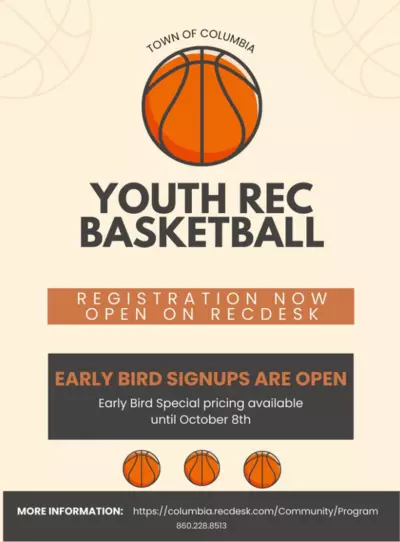 Rec Hoops Early Bird Registration is Open Until 10/8/25
