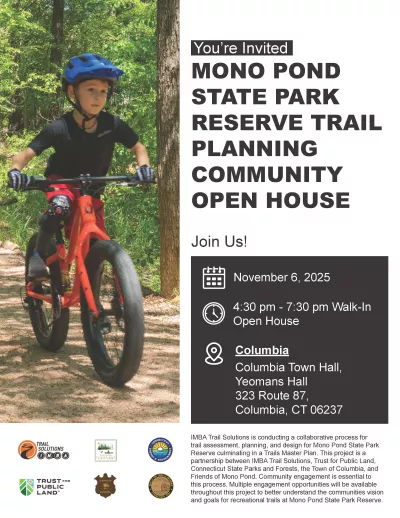Mono Pond State Park Reserve Trail Planning Community Open House