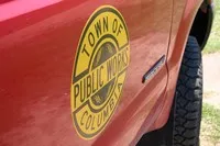 Truck with Public Works logo