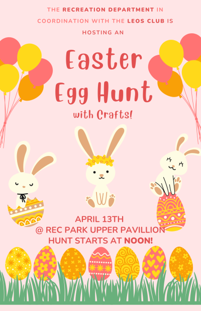 Easter Egg Hunt at Rec Park 4/13 @ Noon