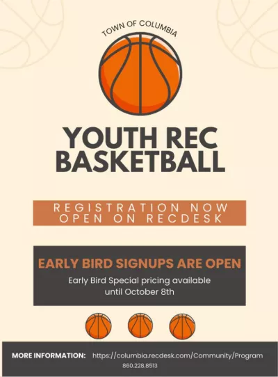 Rec Hoops Early Bird Registration is Open Until 10/8/25